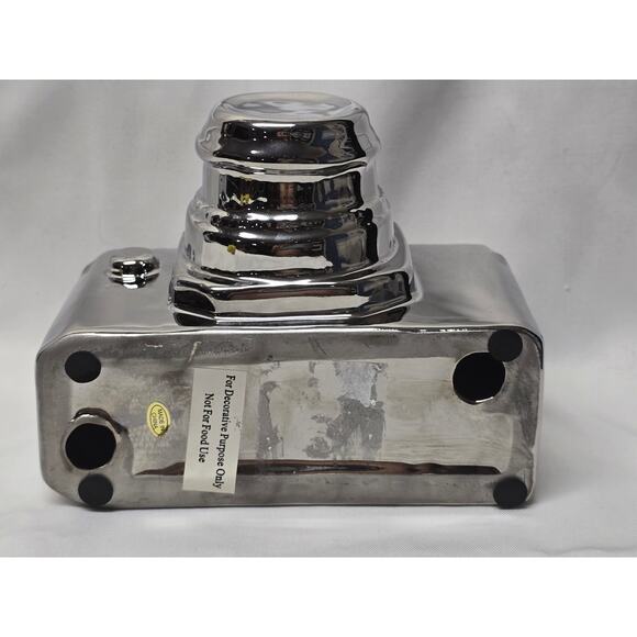 Silver Metal Ceramic Decorative Retro 35mm Camera for Display Paper Weight Photo - Picture 8 of 11